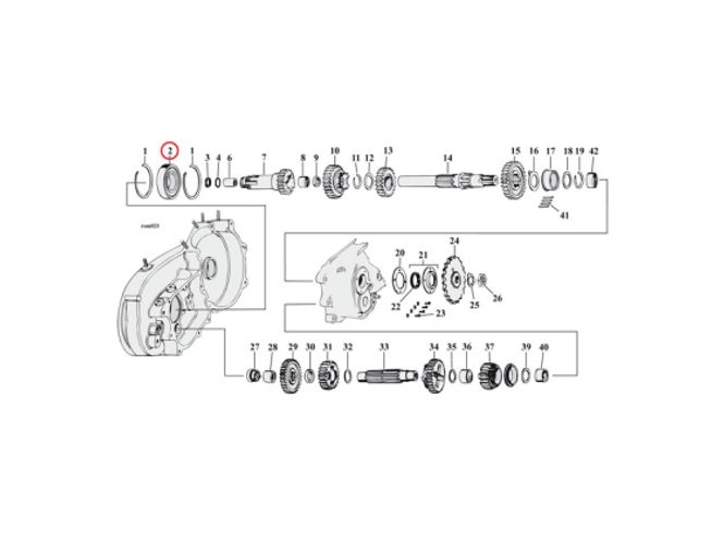 Hovedbilde KOYO Lager, MAINSHAFT AND CLUTCH HUB