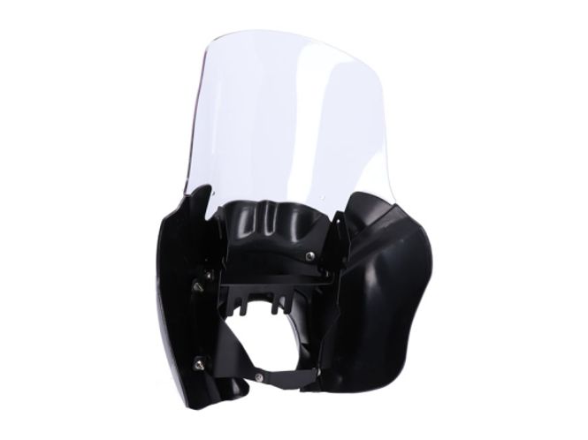 Hovedbilde HEADLAMP FAIRING. GLOSS BLACK. CLEAR WINDSHIELD