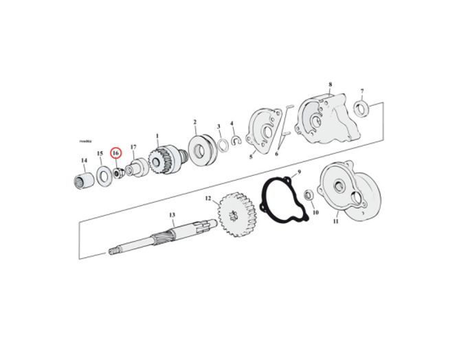 Hovedbilde NUT, STARTER SHAFT.