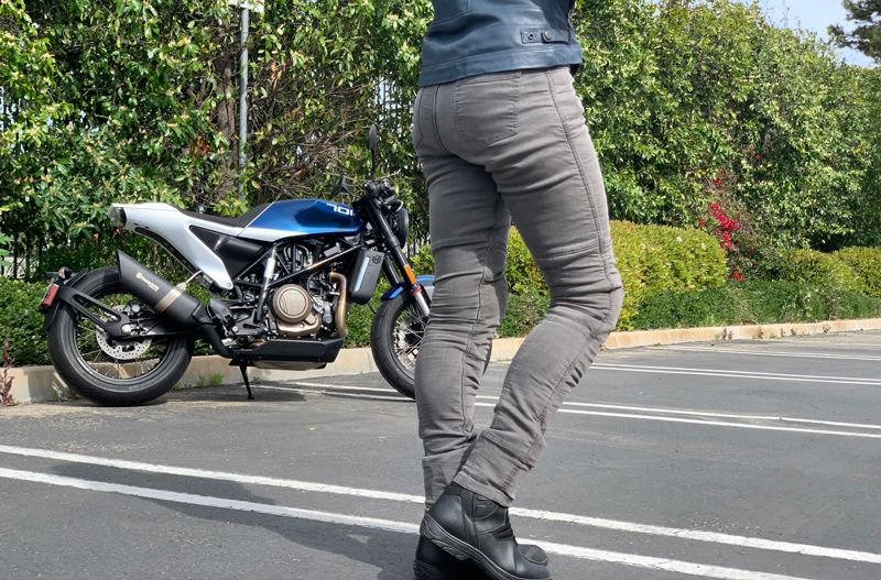 MOTOGIRL MELISSA JEGGING GREY, Kevlar 