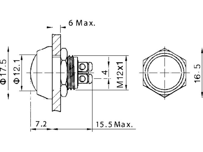 Hovedbilde Push Button M12x1 