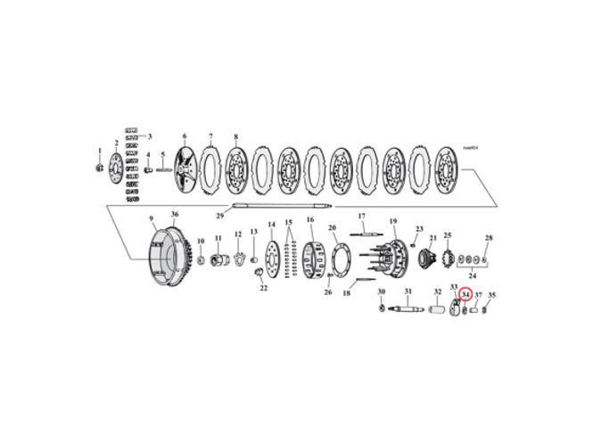 Hovedbilde WASHER, CLUTCH RELEASE LEVER,