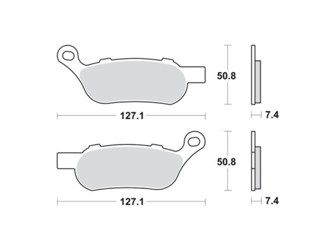 Hovedbilde Bremseklosser Bak. 08-17 Softail, Dyna