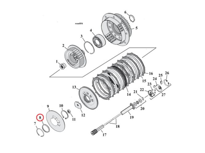 Hovedbilde SEAT, CLUTCH SPRING  90-97 Big Twin; 91-22 XL Sportster; 08-12 XR1200 ...