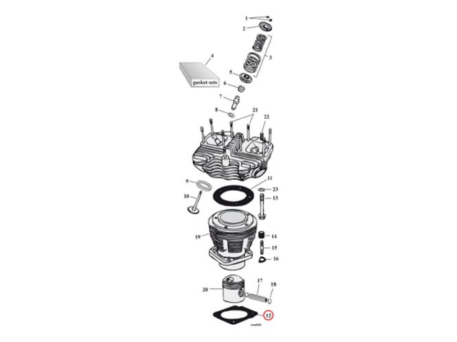 Hovedbilde cylinder base gaskets. .020
