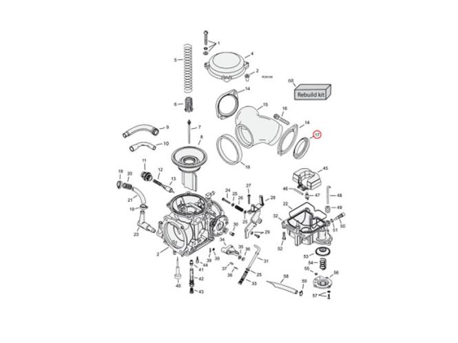 Hovedbilde S&S INTAKE SEALS, FOR S&S MANIFOLDS, Innsugspakning