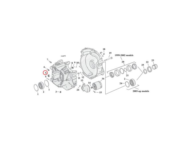 Hovedbilde CAMSHAFT NEEDLE BEARING. INNER, FRONT/REAR, KAM LAGER INNER, ...