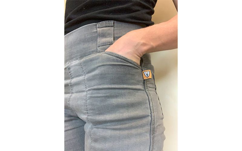 MOTOGIRL MELISSA JEGGING GREY, Kevlar 