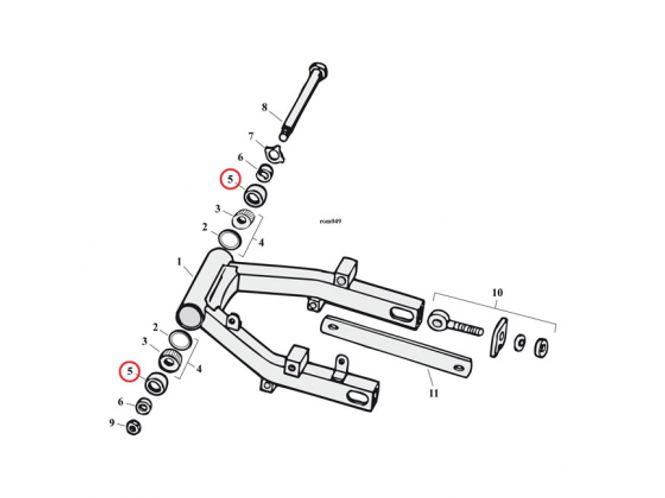 Hovedbilde JAMES WHEEL/SWINGARM SEAL. RUBBER OD, JAMES Simmering