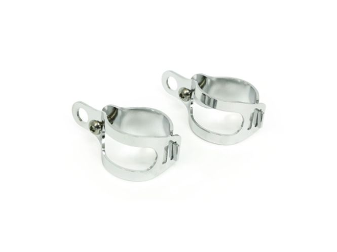 Hovedbilde TURN SIGNAL FORK MOUNT KIT. 30-45MM. CHROME, TURN SIGNAL FORK MOUNT ...