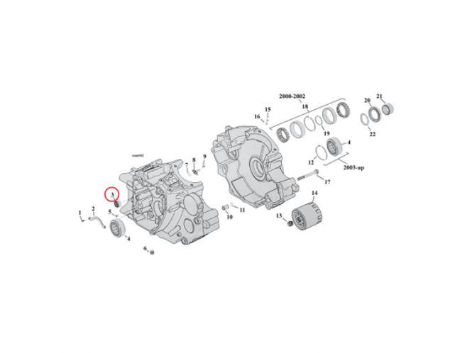 Hovedbilde S&S,  NEEDLE BEARING. INNER, 99-06 TCA/B, kam lager